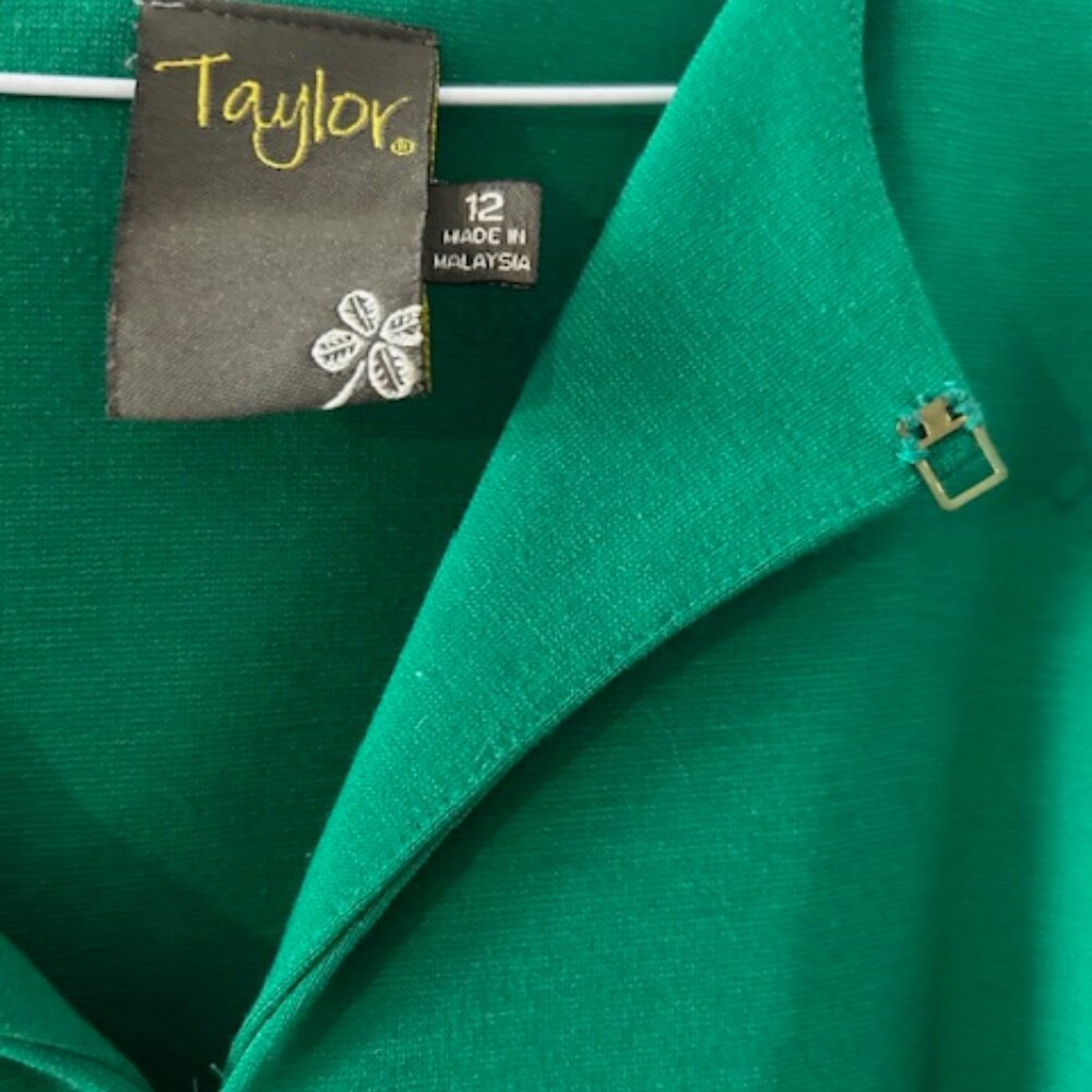 Taylor Women’s Green Tank Dress (Size 12)